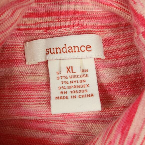 Sundance Turtleneck Womens Size XL Marled Pink Long Sleeve - Picture 7 of 11
